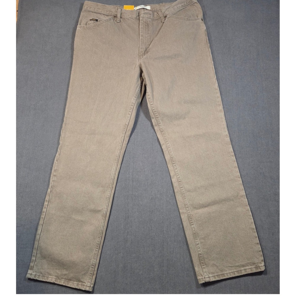 Lee Regular Fit Jeans Mens 40x32 Tarmac Brown Straight Leg Denim 2008977
